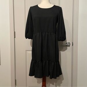52Seven Black Mid Sleeve Dress